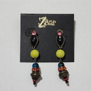 TRESKA Art Deco Vibes beaded dangle earrings‎ new!!!